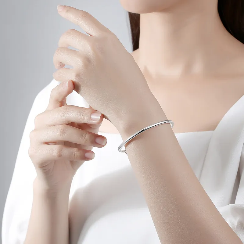 DAISY BEAUTY S999 Fine Silver Bangles Women's-4