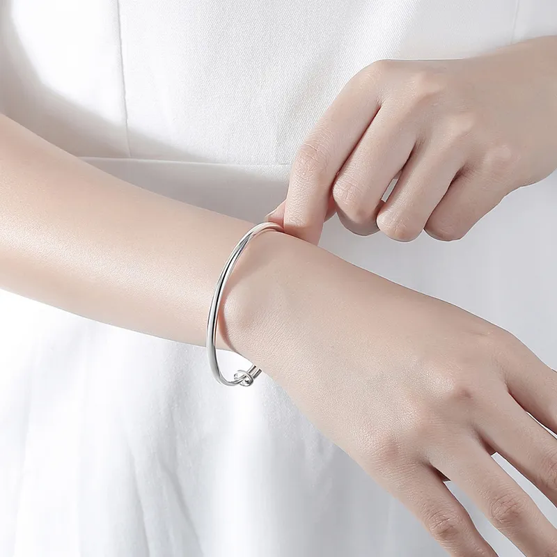DAISY BEAUTY S999 Fine Silver Bangles Women's-5