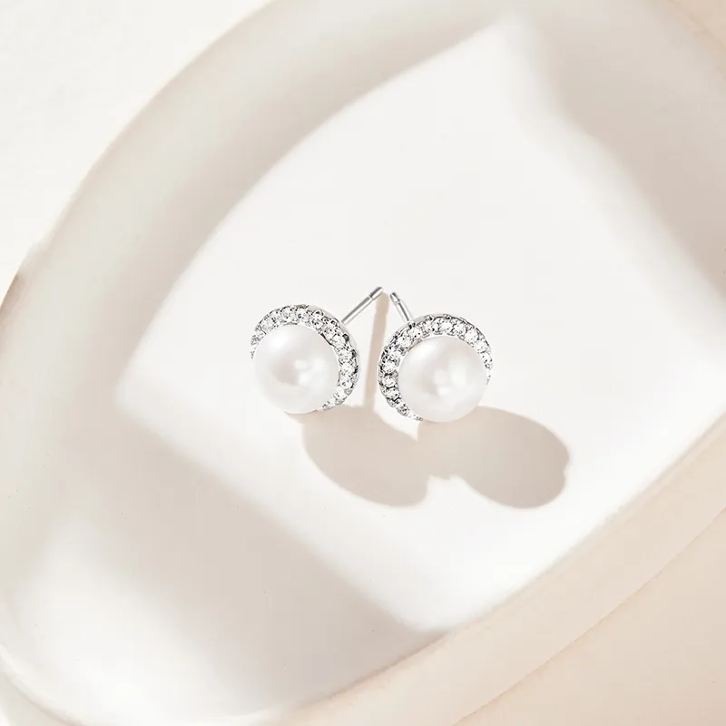 DAISY BEAUTY Pearl Stud Earrings Women's-1