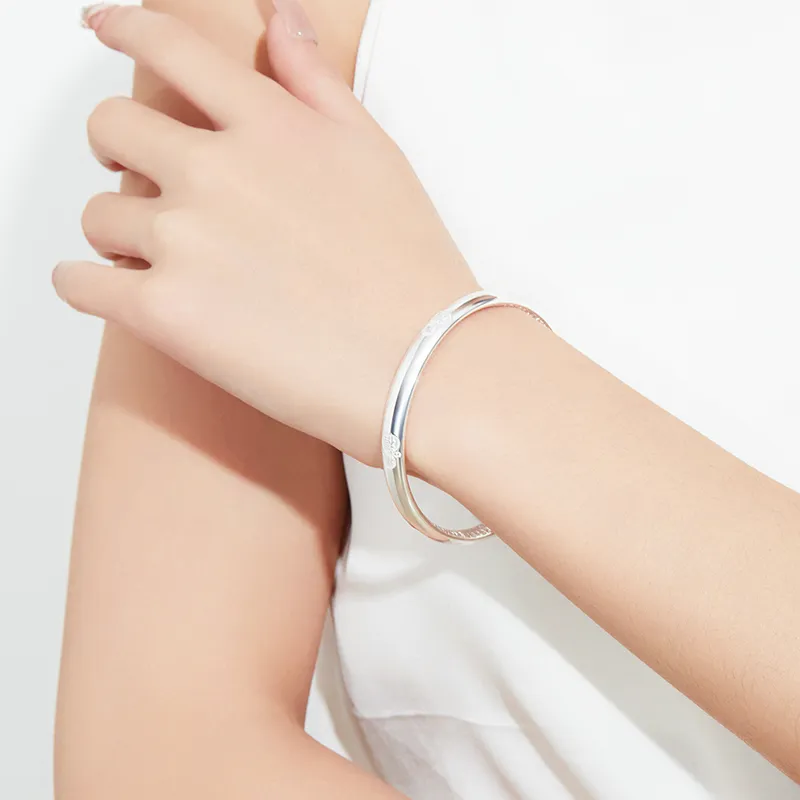 DAISY BEAUTY S999 Fine Silver Bangles Women's-6