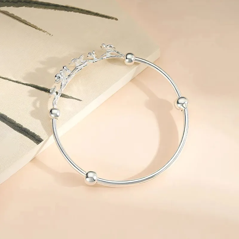 DAISY BEAUTY S999 Fine Silver Bangles Women's-1