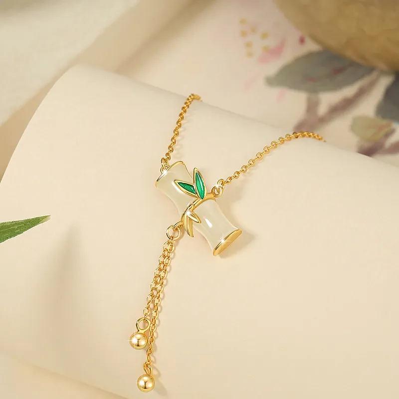DAISY BEAUTY Necklaces Pale Greenish White Jade Women's-7