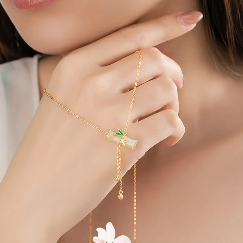 DAISY BEAUTY Necklaces Pale Greenish White Jade Women's-6