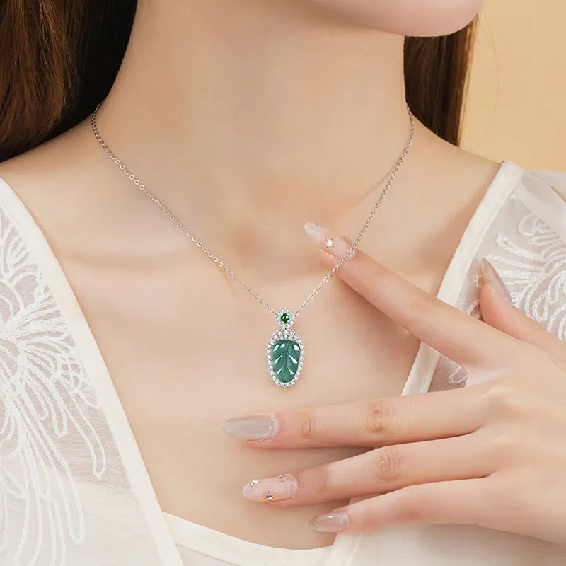 DAISY BEAUTY Ice Glutinous Jadeite Necklaces Women's-4