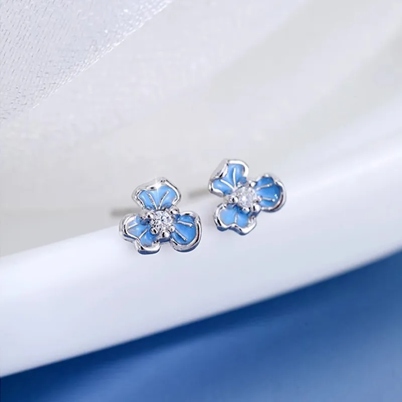 DAISY BEAUTY S999 Fine Silver Stud Earrings Women's-3