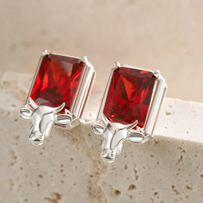 DAISY BEAUTY S925 Silver Stud Earrings Women's-15