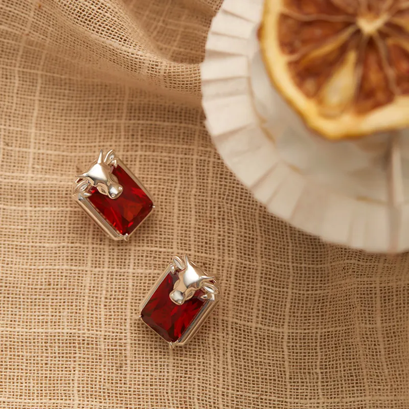 DAISY BEAUTY S925 Silver Stud Earrings Women's-11