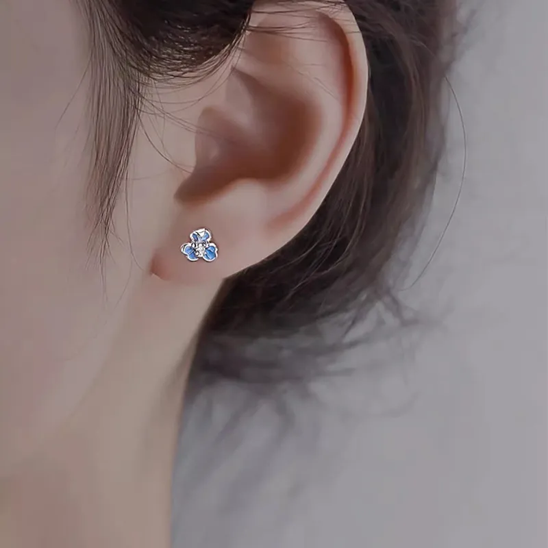 DAISY BEAUTY S999 Fine Silver Stud Earrings Women's-5
