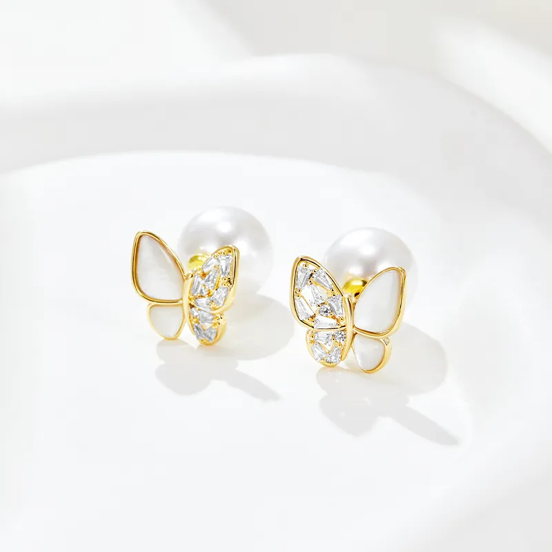 DAISY BEAUTY Mother Of Pearl Stud Earrings Women's-3