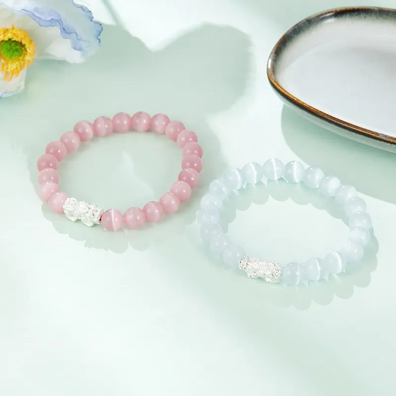 DAISY BEAUTY Glass Cat Eye Bracelets Women's-17