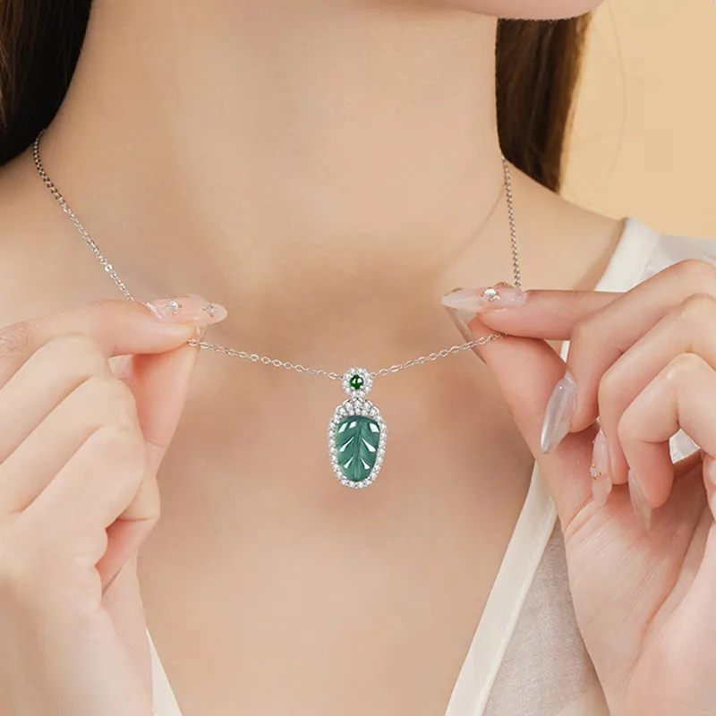 DAISY BEAUTY Ice Glutinous Jadeite Necklaces Women's-6