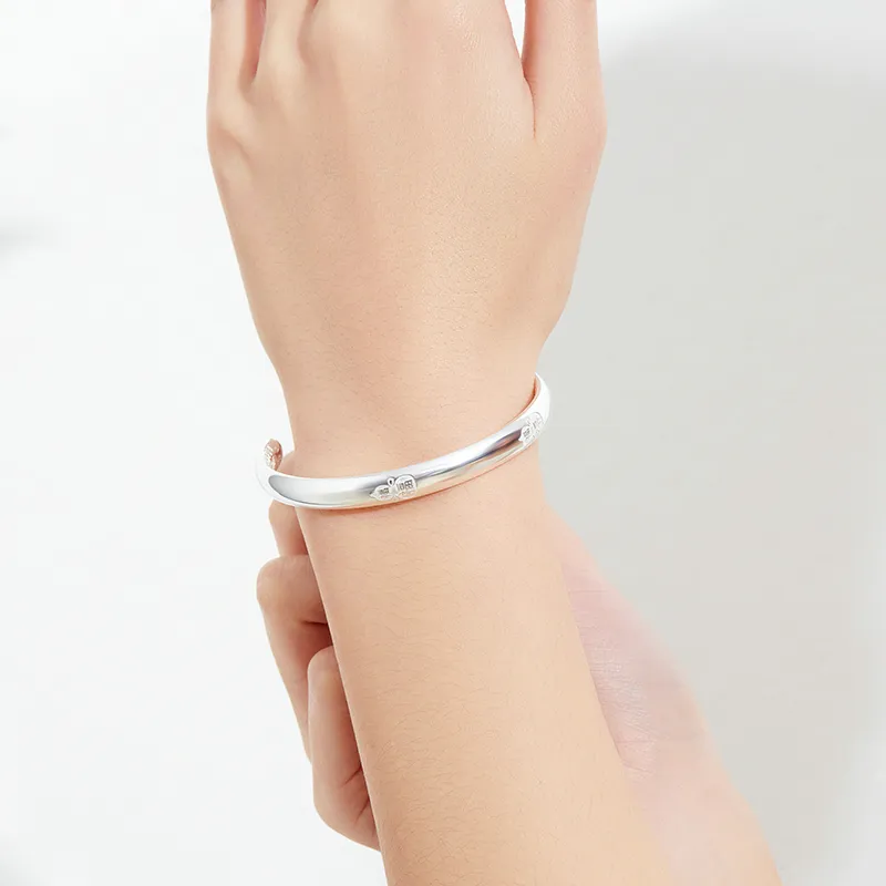 DAISY BEAUTY S999 Fine Silver Bangles Women's-7