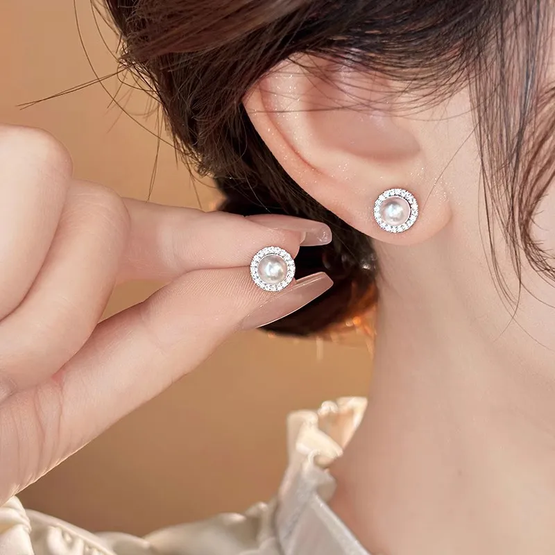 DAISY BEAUTY Pearl Stud Earrings Women's-6
