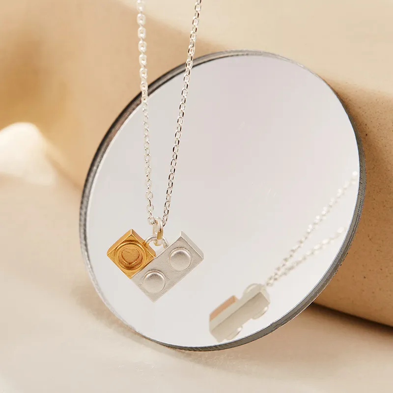 DAISY BEAUTY S925 Silver Plated 18k Gold Necklaces Women's-5