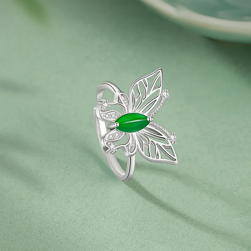 DAISY BEAUTY Glutinous Jade Jadeite Rings Women's-3
