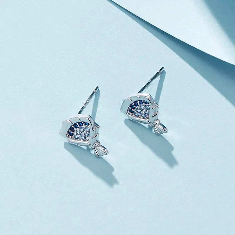 DAISY BEAUTY S925 Silver Stud Earrings Women's-4
