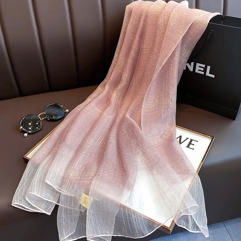 DAISY BEAUTY Polyester Silk Scarves Women's-20