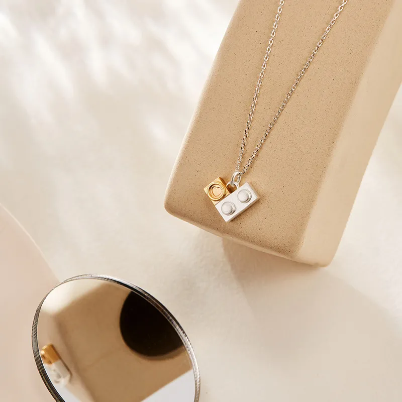 DAISY BEAUTY S925 Silver Plated 18k Gold Necklaces Women's-6