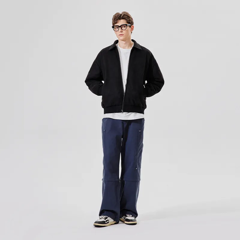 PSO Brand Cargo Pants Unisex Navy-4
