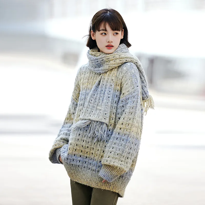 PSO Brand Sweater Unisex Yellow Blue Gradient-4