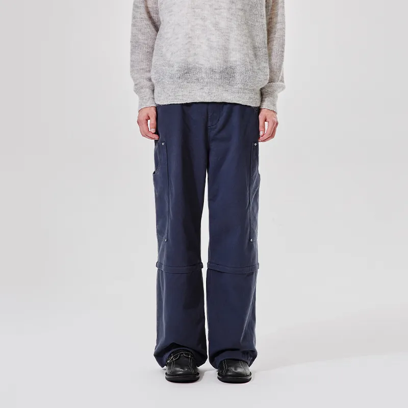PSO Brand Cargo Pants Unisex Navy-6