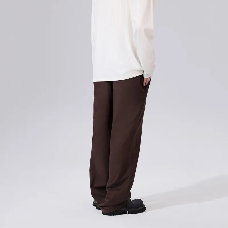 PSO Brand Casual Pants Unisex Dark Coffee Brown-4