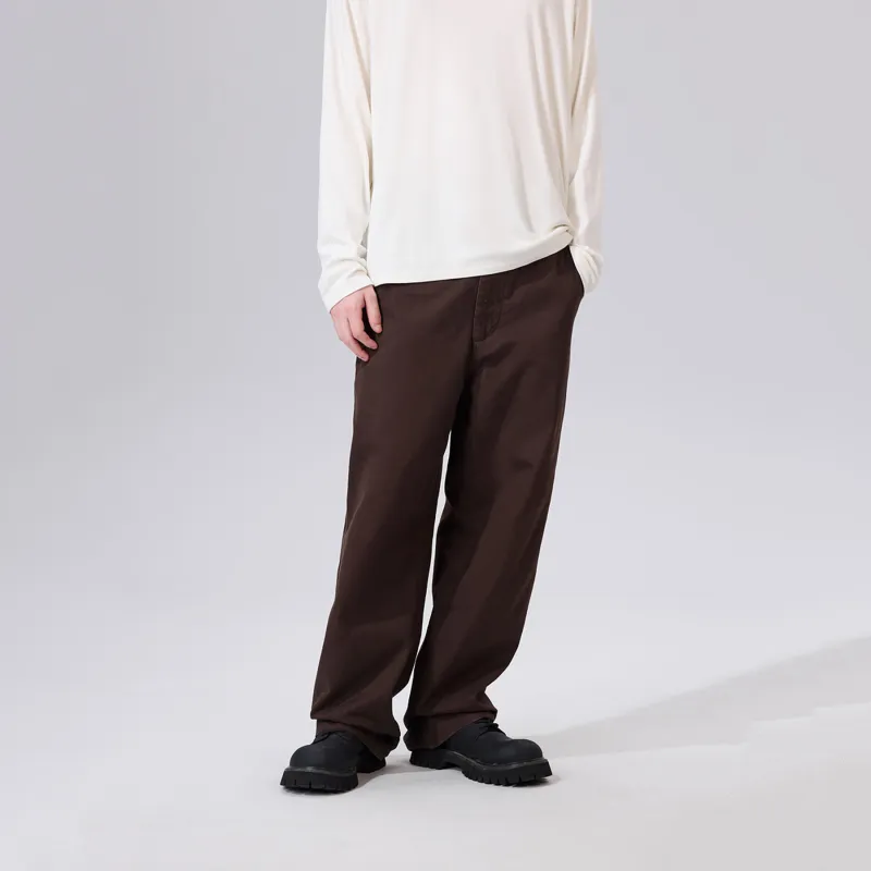 PSO Brand Casual Pants Unisex Dark Coffee Brown-3