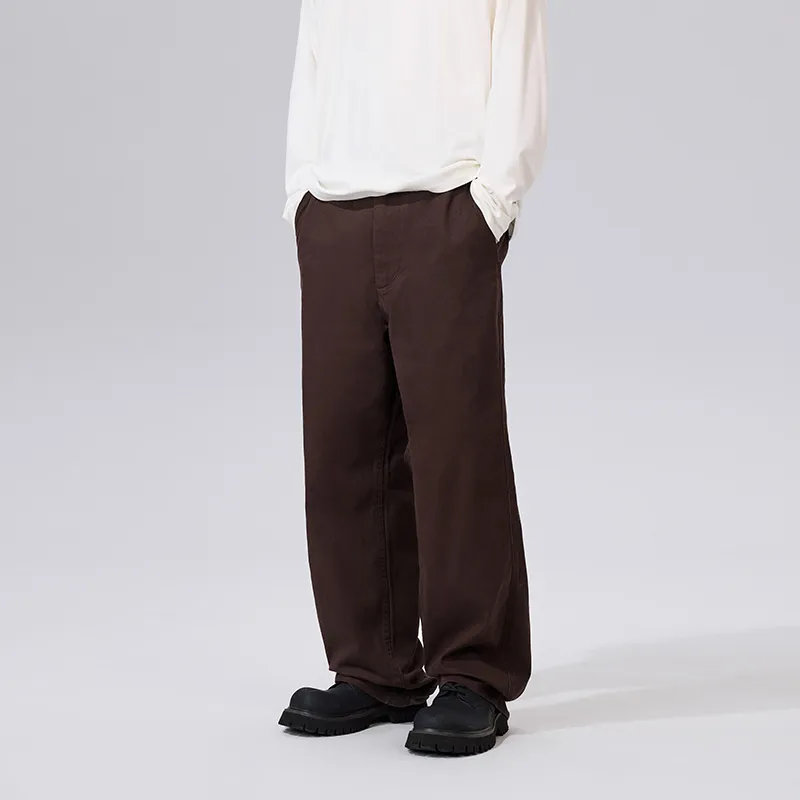 PSO Brand Casual Pants Unisex Dark Coffee Brown-2