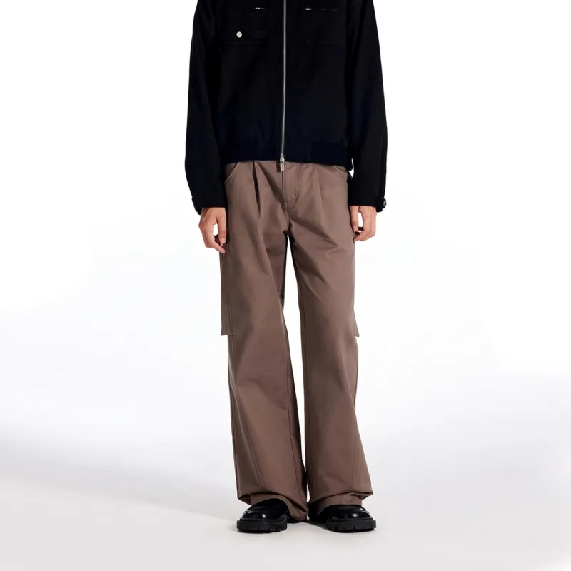 PSO Brand WHITE Series Cargo Pants Unisex Gray Rose Brown-4