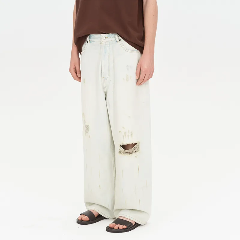 Dupu Contracted Jeans Men 5030235 Blue-2