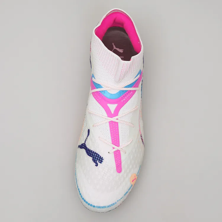 PUMA FUTURE 7 ULTIMATE MG Rubber Short Studs Artificial Ground Support Soccer Shoes Men White Blue Pink-3