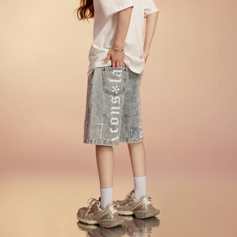 ICONS Lab Denim Shorts Unisex-4