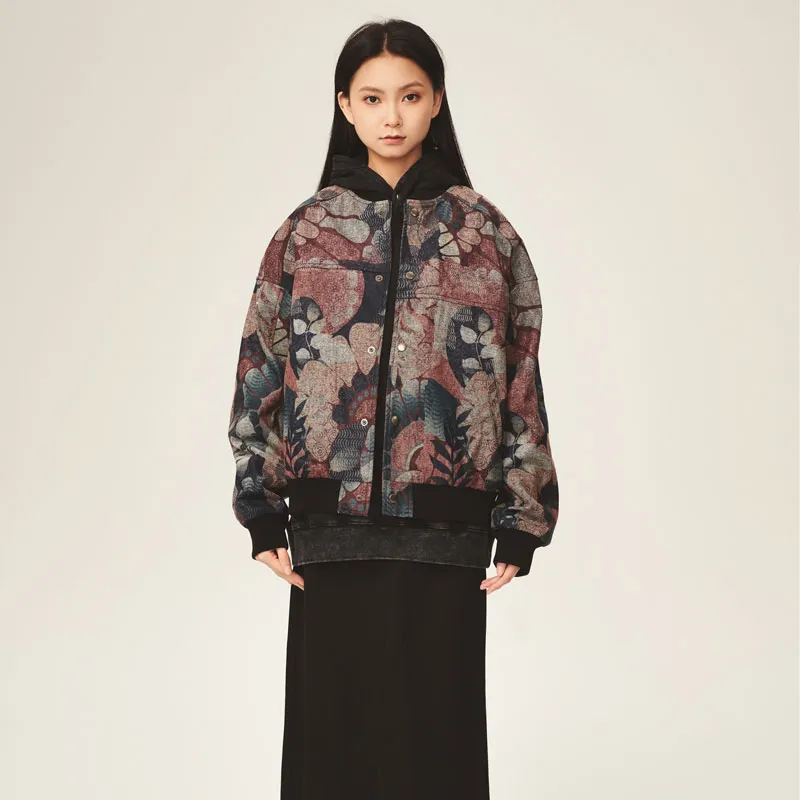 TEKABLU 2023 Fall Jacket Unisex Rose Red-4
