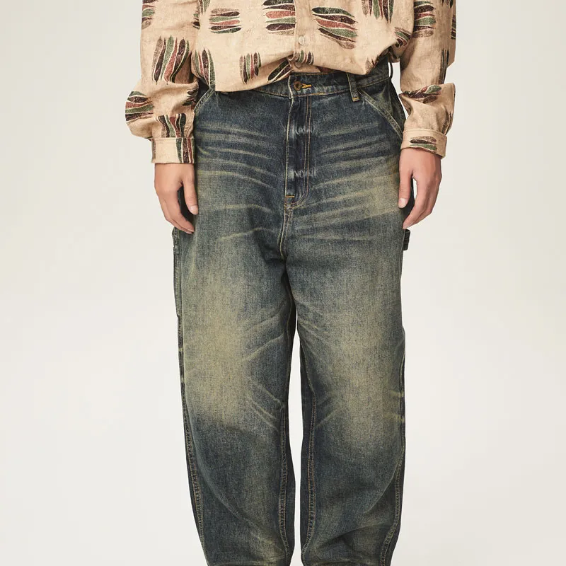 TEKABLU Jeans Men Denim Blue-5
