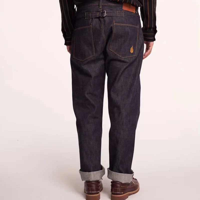 TEKABLU Jeans Men's Raw Denim Blue-3