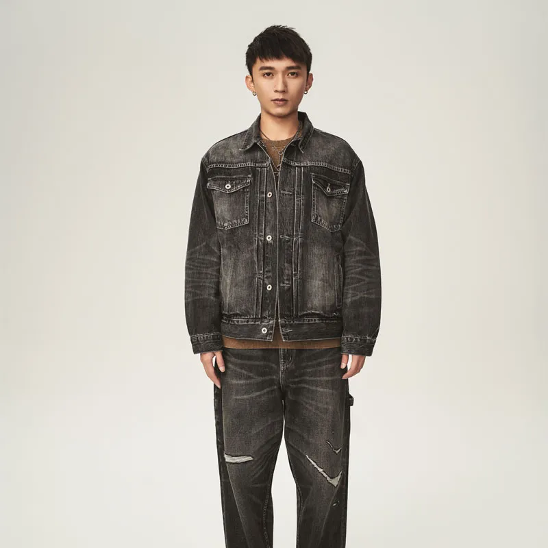 TEKABLU Jacket Unisex Washed Black-4