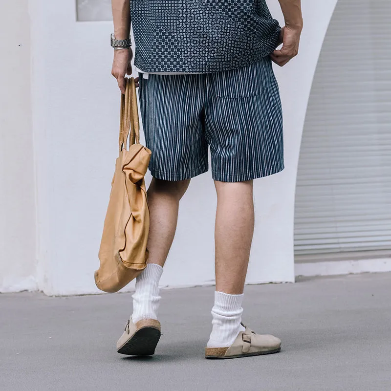TEKABLU Casual Shorts Men's Nostalgic Blue-5