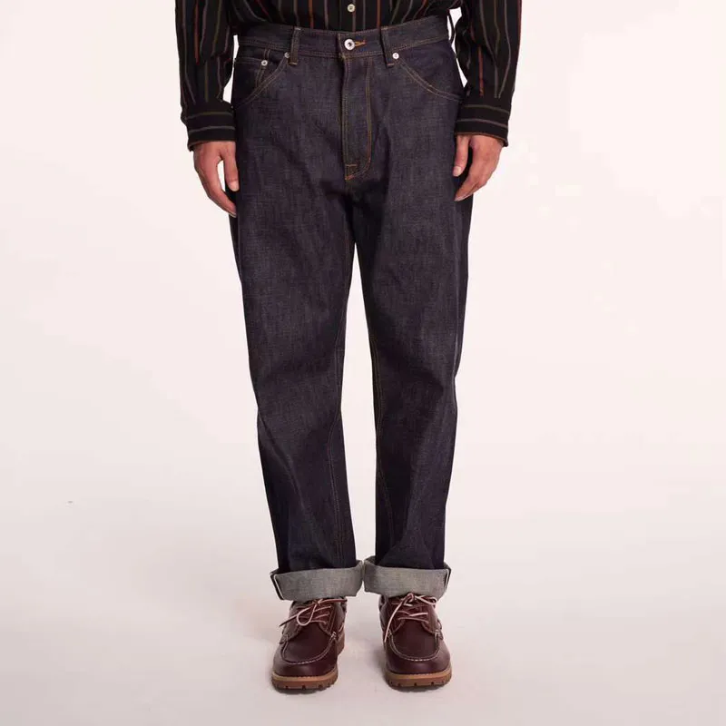 TEKABLU Jeans Men's Raw Denim Blue-2
