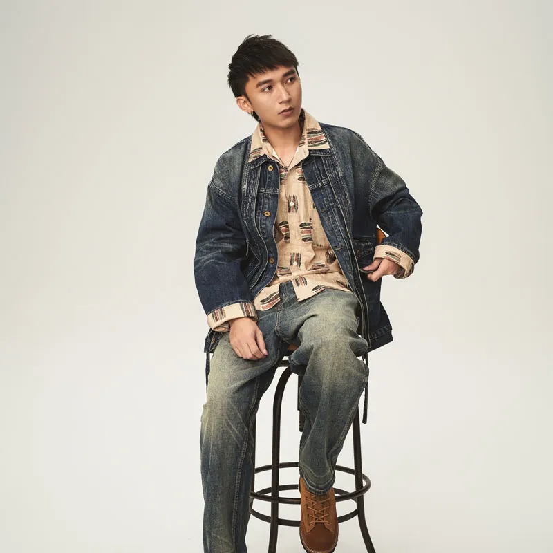 TEKABLU Jeans Men Denim Blue-2