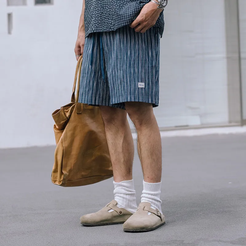 TEKABLU Casual Shorts Men's Nostalgic Blue-3
