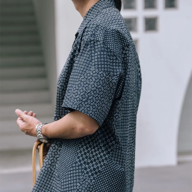 TEKABLU Shirts Men Tattoo Blue-3