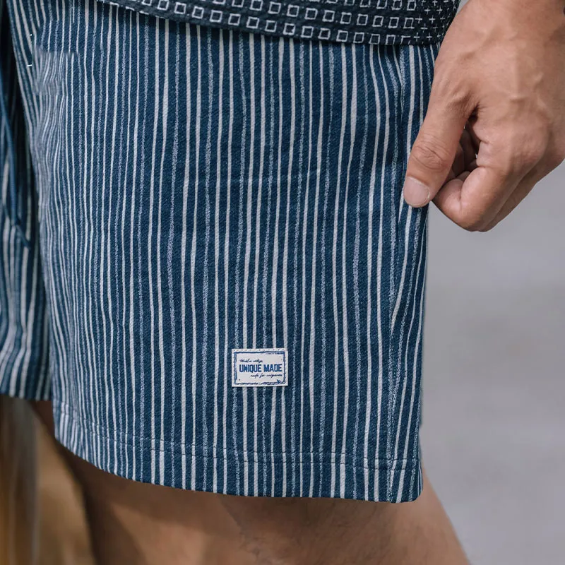 TEKABLU Casual Shorts Men's Nostalgic Blue-4