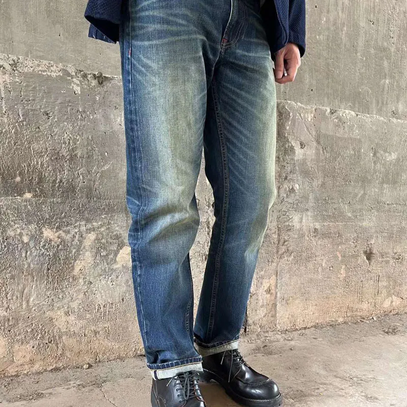 TEKABLU Jeans Men's Washed Blue-3