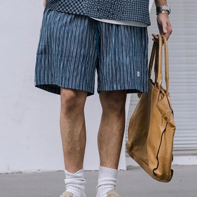 TEKABLU Casual Shorts Men's Nostalgic Blue-2