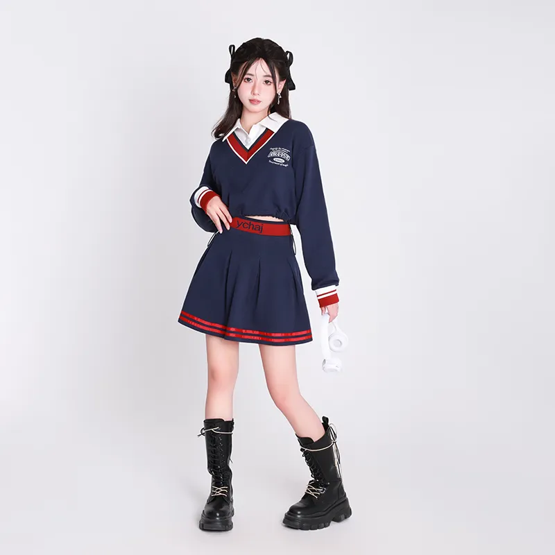 YuChaJia Two Piece Skirt Sets Women's-0