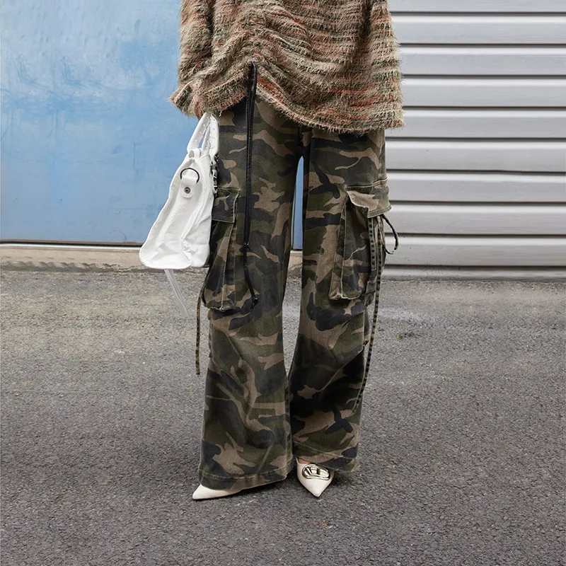 BE ALL KABUTO Cargo Pants Women's Camouflage-3