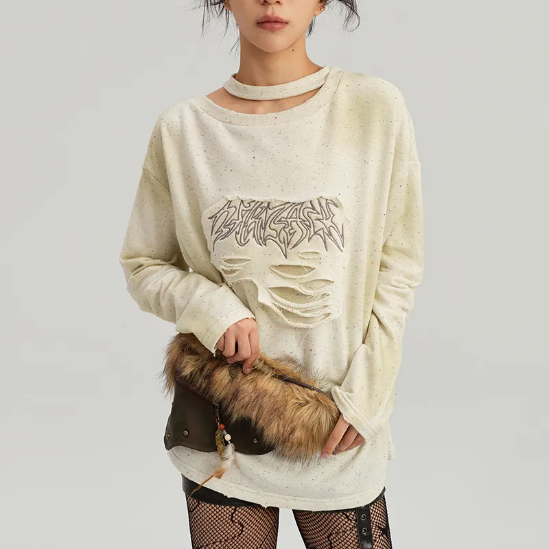 BE ALL KABUTO Sweatshirt Women's Yellow/White Spray Color-2