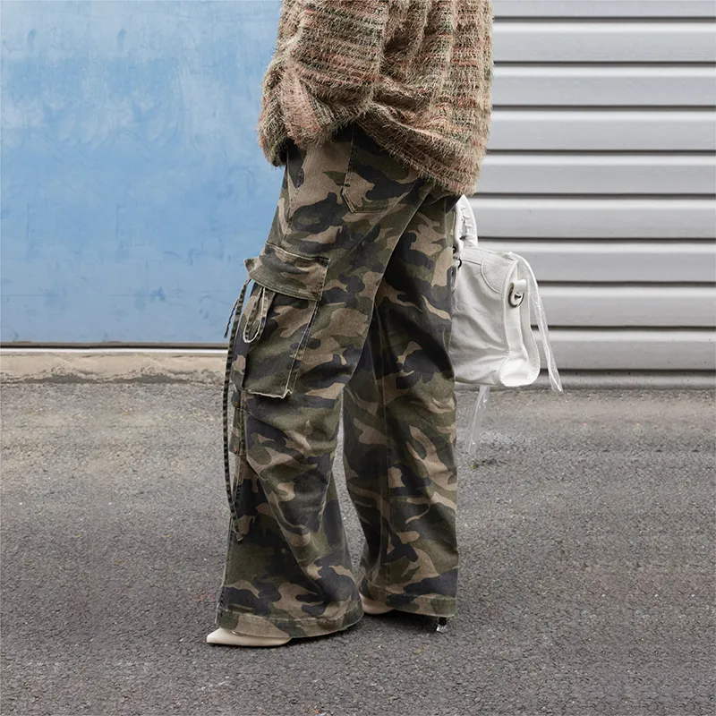 BE ALL KABUTO Cargo Pants Women's Camouflage-4