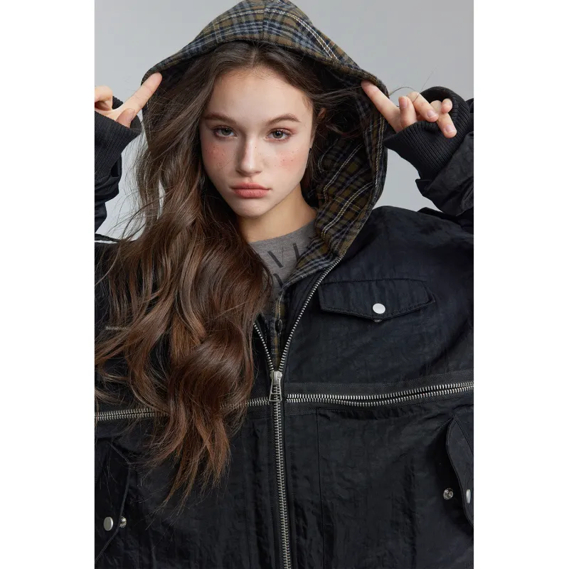 BE ALL KABUTO Puffer Jacket Unisex Black-4