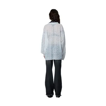 BE ALL KABUTO Drop Shoulder Sleeve T Shirt Women's White